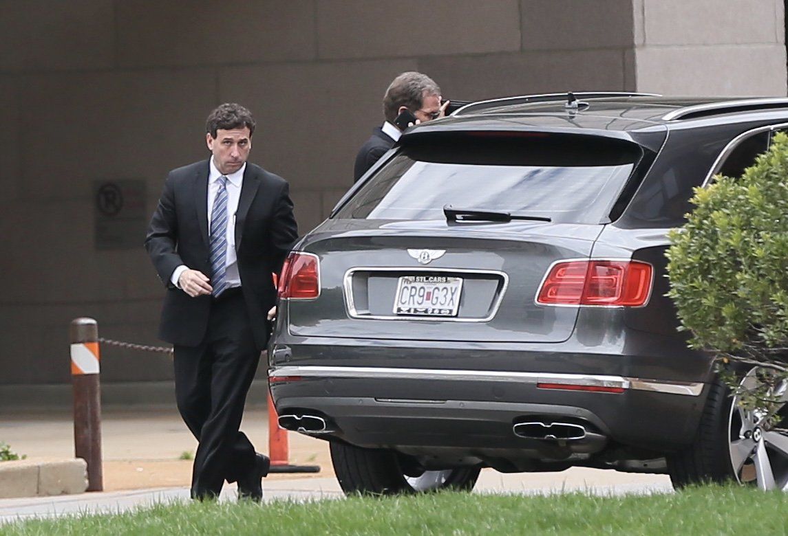 Steve Stenger arrives at federal court in St. Louis